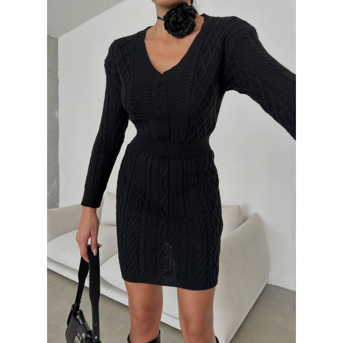Robe Court En Maille