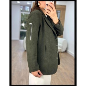 Blazer avec un Zip à La Manche