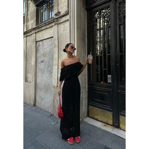 Robe Longue En Maille...