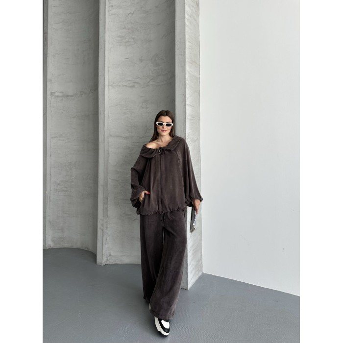 Ensemble en Tencel avec gilet zippé – pantalon fluide