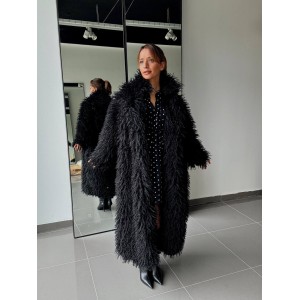 Manteau Long Effet Fourrure...